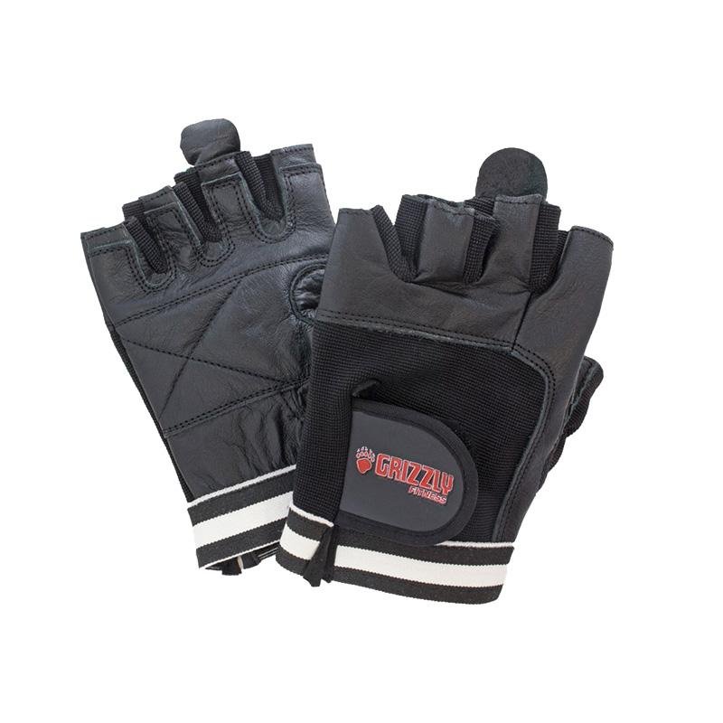 Grizzly Paw Premium Leather Padded Weight Training Gloves - Men (Black)